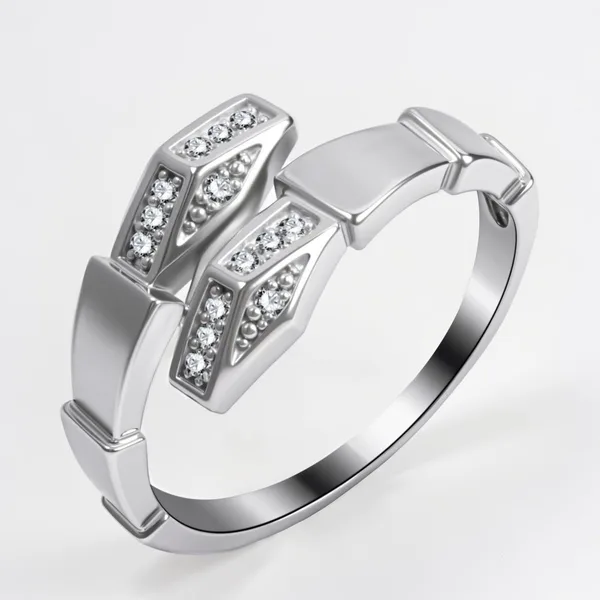 Кольцо из серебра с фианитами — арт. 000-399221