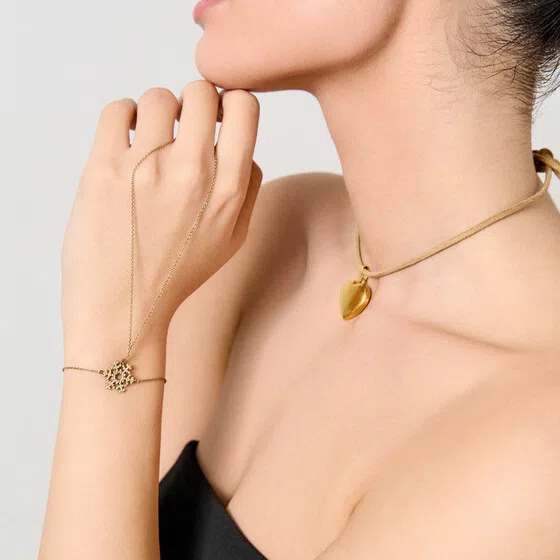 Позолоченный браслет из серебра с фианитом, коллекция RIME Dzhanelli Jewellery Poison Drop — модель 8yuze7x — фото 3