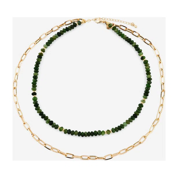 Двойное колье из нефрита Wisteria Gems Poison Drop — модель 2qy62g0