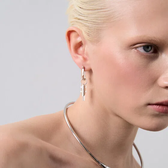 Моносерьга из серебра Struga Poison Drop — модель 2s5f8fa