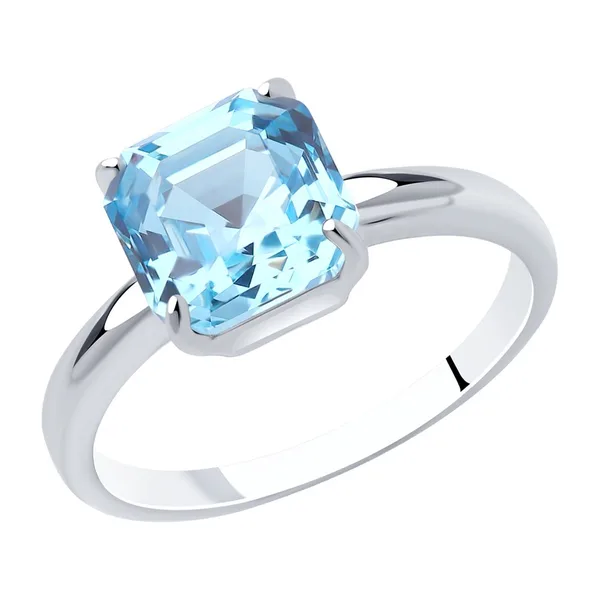 Кольцо из серебра с кристаллами swarovski — арт. 000-356182