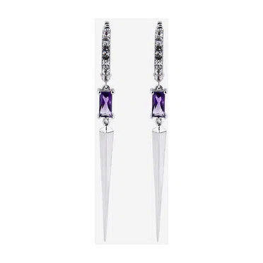 Серьги из белого золота с аметистами и топазами Herald Percy Diamonds Poison Drop — модель 0fxch5s