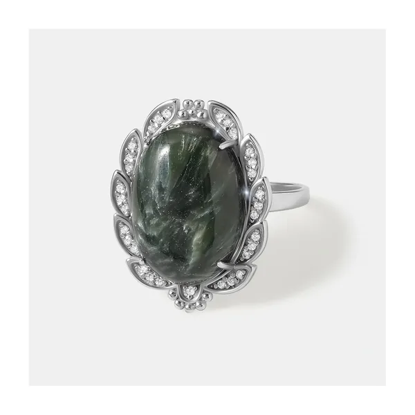 Серебряное кольцо с серафинитом — арт. 10322-005309
