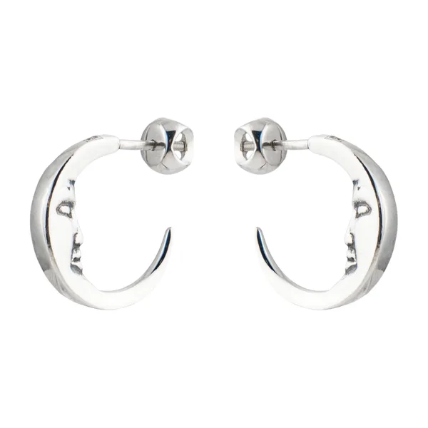 Серьги-кольца из серебра — модель 16w3g1y