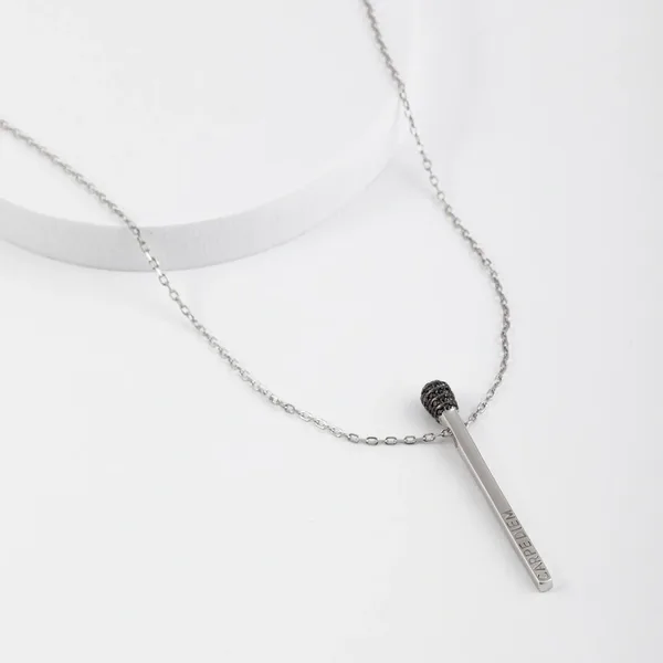 Колье из серебра с фианитами — арт. 000-350013