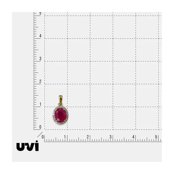 Серебряная подвеска с рубином — арт. 10421-000881