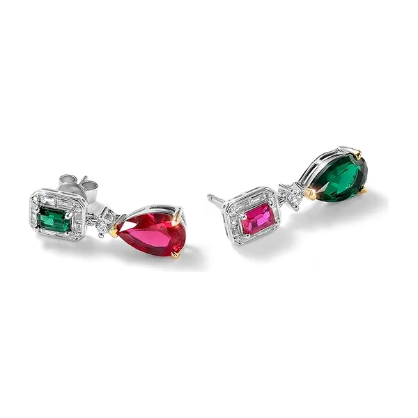 Серебряные серьги с кубическим цирконием
