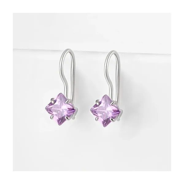 Серьги детские из серебра с фианитами — арт. 000-351234