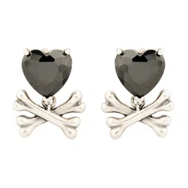 Серьги Эрос и Танатос с черным фианитом Maximilian Silver Label Poison Drop — модель ewp8ta0 — фото 2