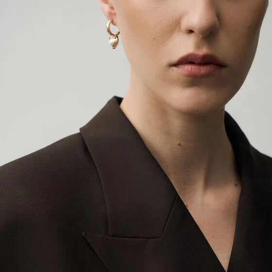 Серьги-кольца с подвесками из золота с бриллиантами COBRA JEWELRY Poison Drop — модель r986779 — фото 2
