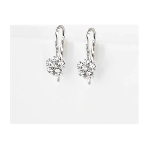 Серьги детские из серебра с фианитами — арт. 000-345378