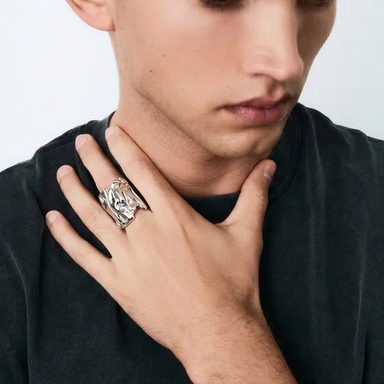 Серебристое кольцо FRM 9 Vechno Poison Drop — модель w3jnxaf
