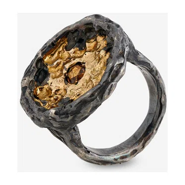 Кольцо из серебра с позолотой и бриллиантом Kintsugi Jewelry Poison Drop — модель ds7nqx8 — фото 2
