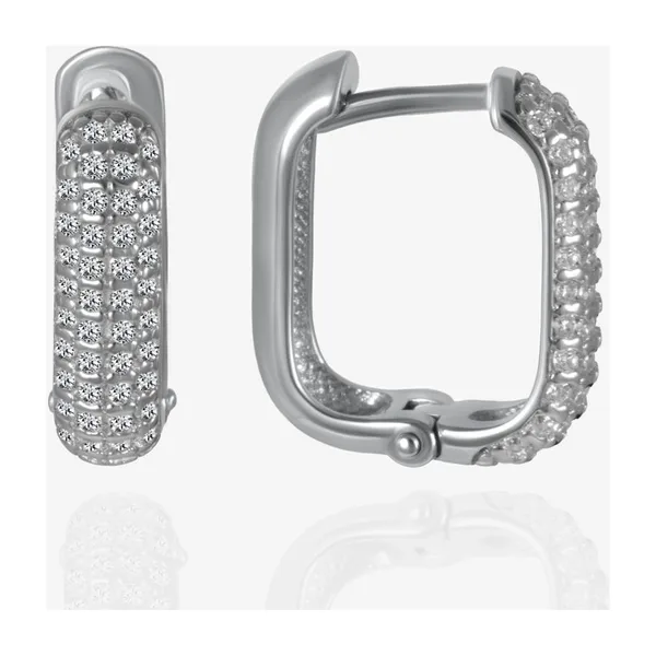 Серьги из серебра с фианитами — арт. 000-399279