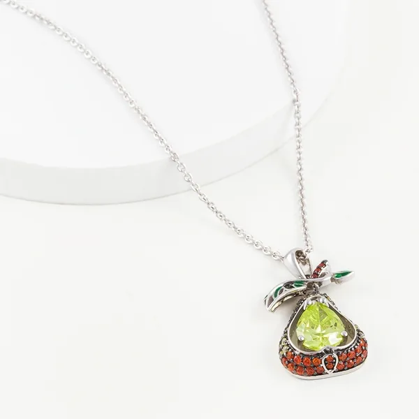 Серебряное колье с фианитами — арт. 000-342200
