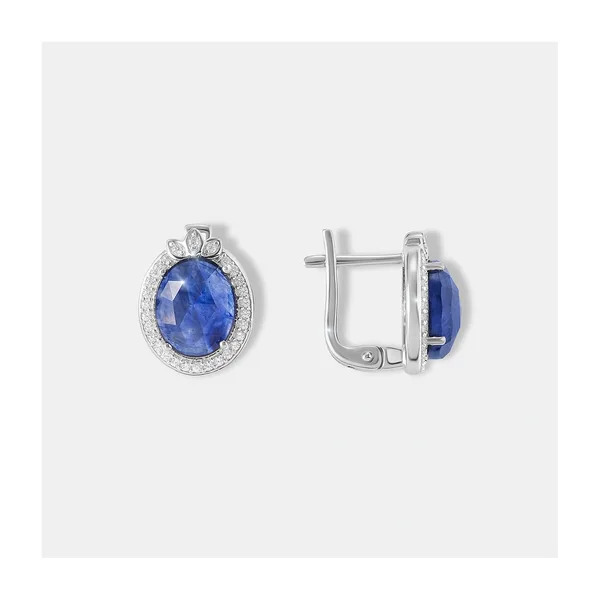 Серебряные серьги с сапфирами — арт. 10521-001691