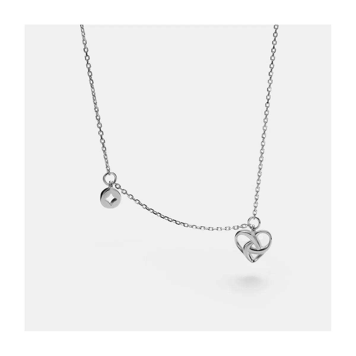 Серебряное колье "Сердце"