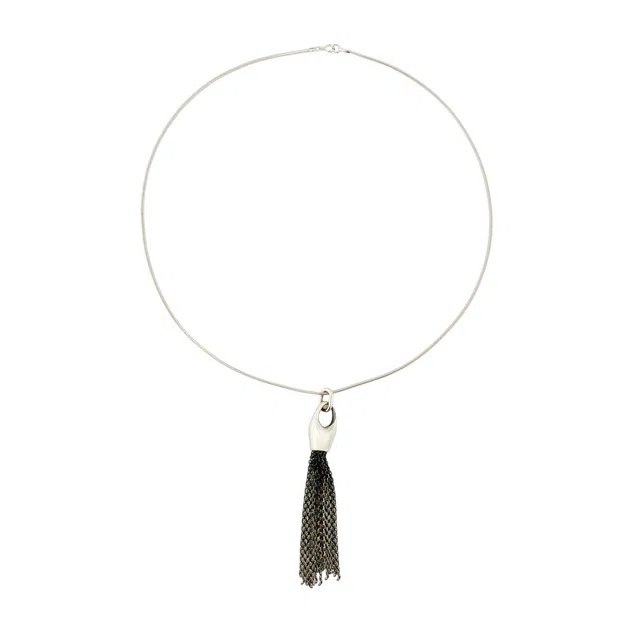 Колье из серебра с кисточкой из тонких цепочек WILDHORN Poison Drop — модель zvrb2gg — фото 2