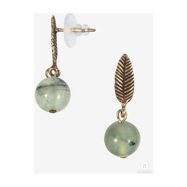 Серьги с пренитом — арт. 37007