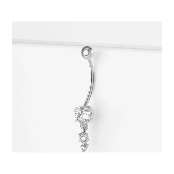 Пирсинг из серебра с фианитами — арт. 000-308589