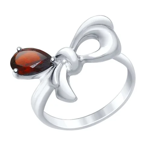 Кольцо из серебра с гранатом — арт. 000-302350