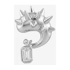 Сет из каффа и моносерьги из серебра с муассанитом MINI SPIKE ALIEN ALAN CROCETTI Poison Drop — модель zj4t1zm — фото 3