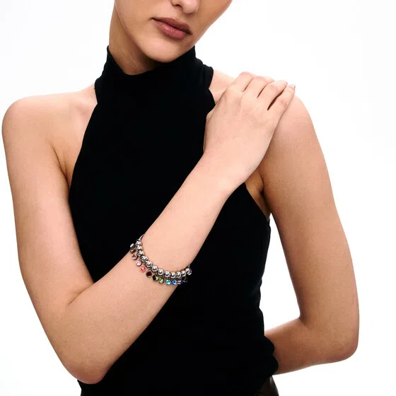 Серебристый браслет из стали Mimi с кристаллами TATI YORK Poison Drop — модель v9b6vni