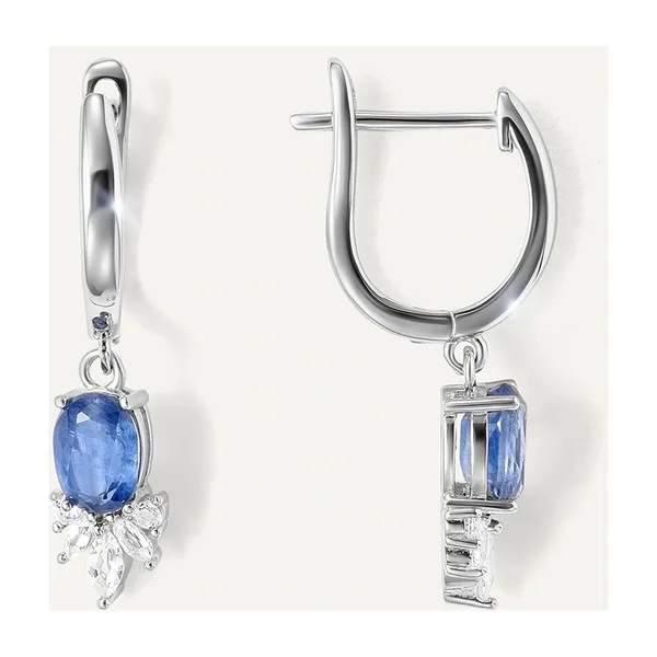 Серебряные серьги с кианитами — арт. 10522-003999