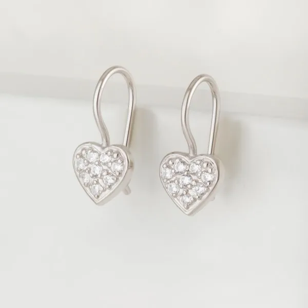 Серьги детские из серебра с фианитами — арт. 000-241325