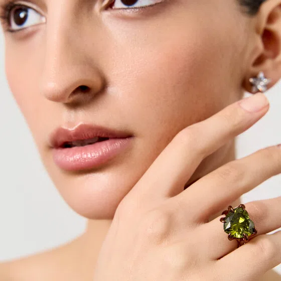 Кольца с крупной вставкой Dzhanelli Jewellery Poison Drop — модель 51ydexa — фото 3