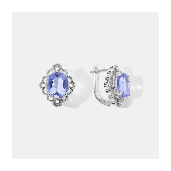 Серебряные серьги с флюоритами — арт. 10522-003002