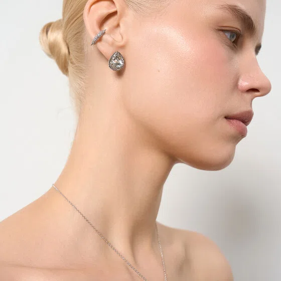 Серебристые серьги с кристаллами Tannum Poison Drop — модель x1zk3w3 — фото 2
