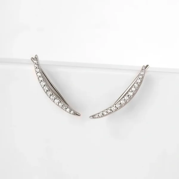 Серьги из серебра с фианитами — арт. 000-375623