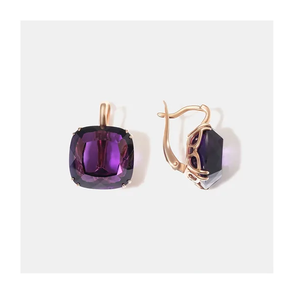 Серебряные серьги с аметистами — арт. 2075698