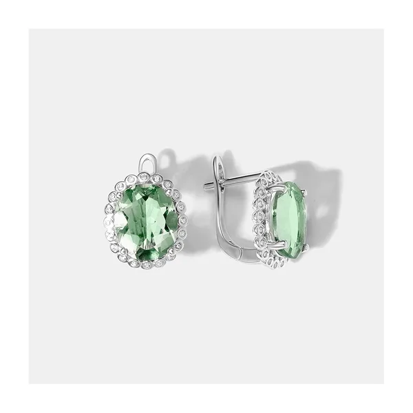 Серебряные серьги с флюоритами — арт. 10522-002282