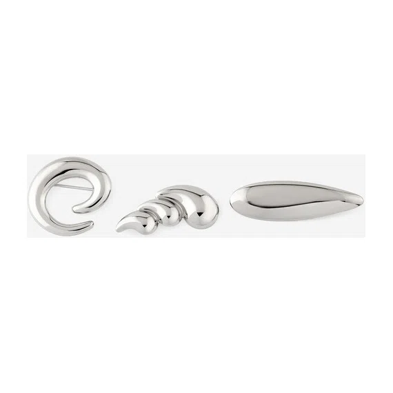 Серебристый сет мини-брошей AQUAGIRL Poison Drop — модель 9w32czt