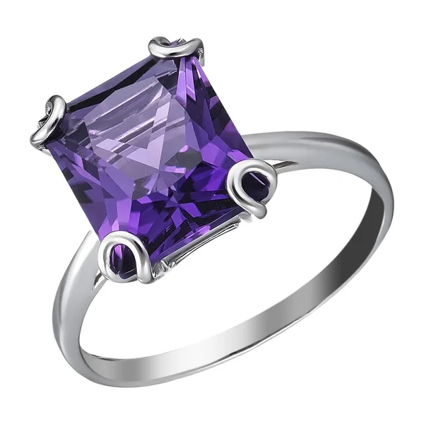Серебряное кольцо с аметистом — арт. 1065652