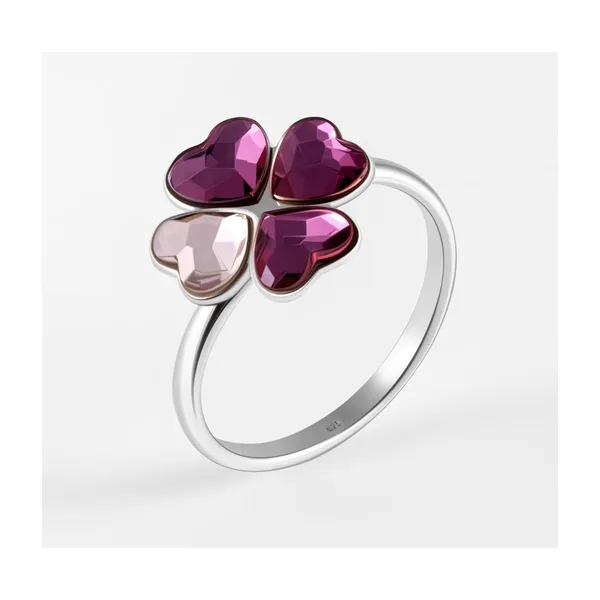 Кольцо из серебра с кристаллами swarovski — арт. 000-390287