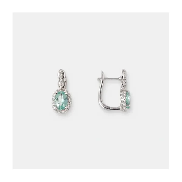 Серебряные серьги с апатитами — арт. 10522-005684
