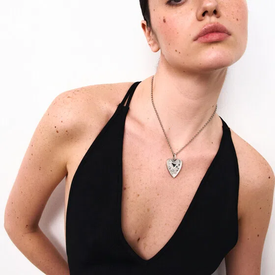 Кулон зеркальное мозаичное сердце POISONED HEARTS Poison Drop — модель xt1pba3 — фото 3