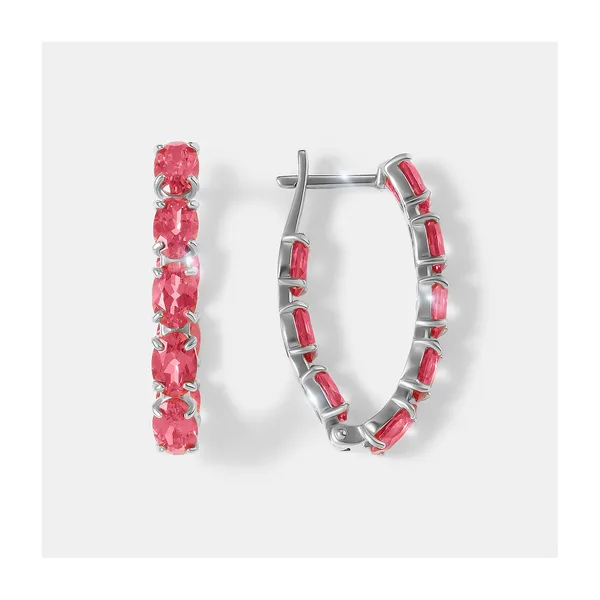 Серьги из серебра 925 пробы с синтетическими камнями — арт. 10522-005901