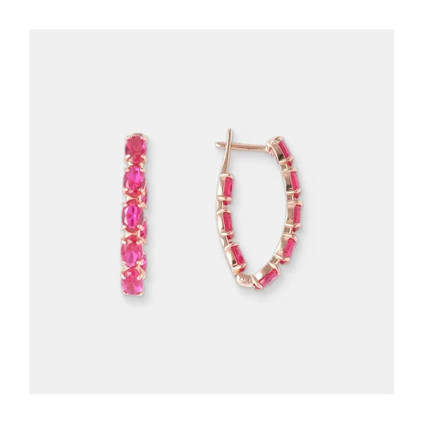 Серьги из серебра с позолотой 925 пробы с синтетическими камнями — арт. 10522-004838
