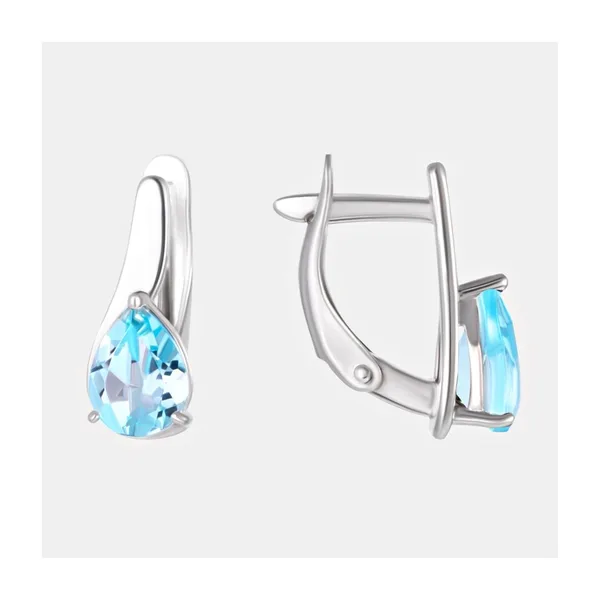 Серьги из серебра с топазами — арт. 000-397911