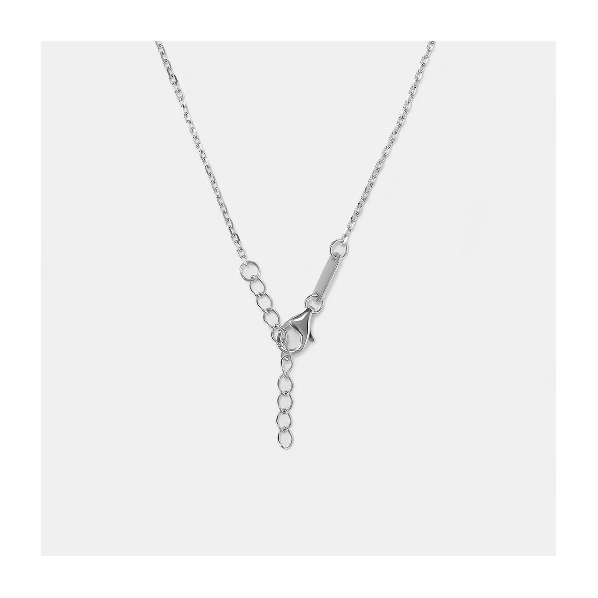 Серебряное колье «Сердце» с зелёным фианитом — фото 3