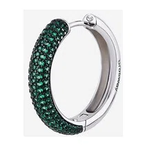 Моносерьга хуп из серебра с фианитами LIFE GREEN FANCY of Brosway Poison Drop — модель 00cqz1f