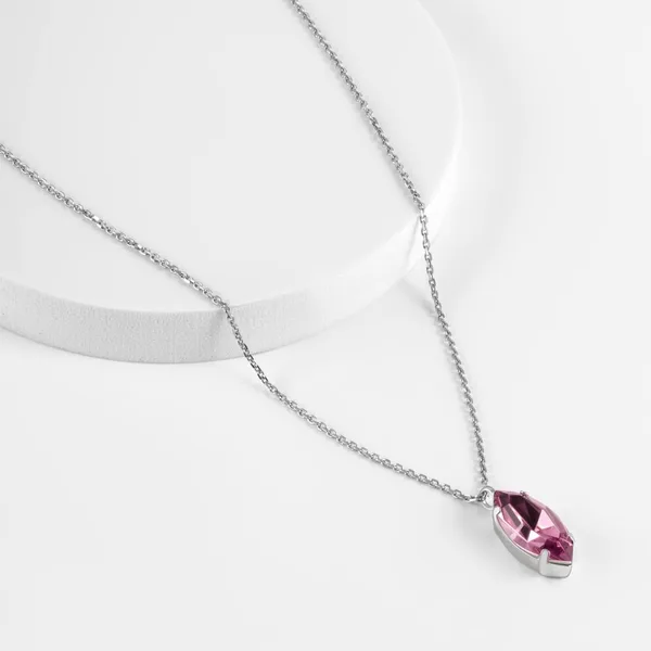 Колье из серебра с кристаллами Swarovski — арт. 000-390448
