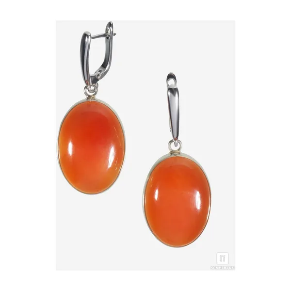 Серьги с сердоликом — арт. 37649