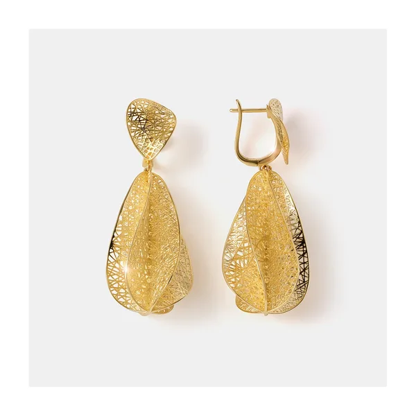 Серьги из серебра с позолотой 925 пробы — арт. 10529-000422
