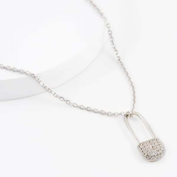 Колье из серебра с фианитами — арт. 000-344028