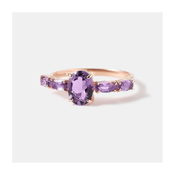 Серебряное кольцо с аметистами